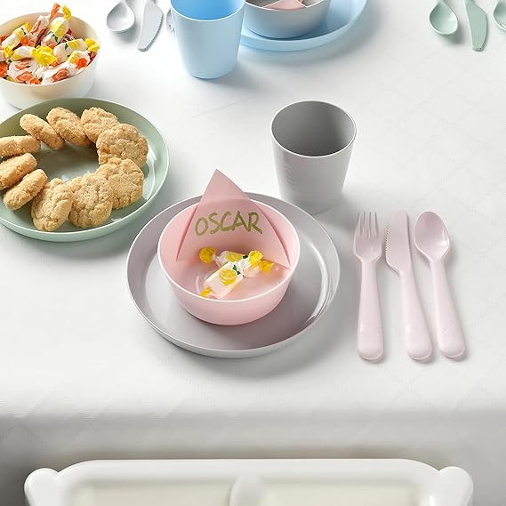 IKEA KALAS kids Mug, mixed colours, 6 piece plastic