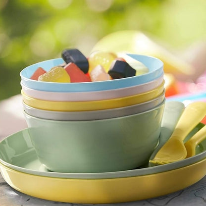 IKEA kids KALAS Plate, mixed colours 6 piece plastic