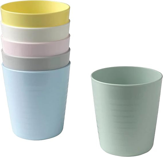 IKEA KALAS kids Mug, mixed colours, 6 piece plastic