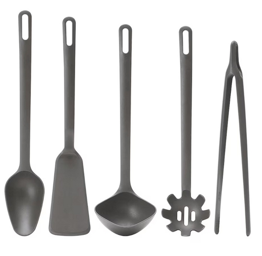 IKEA 5-piece kitchen utensil set, grey
